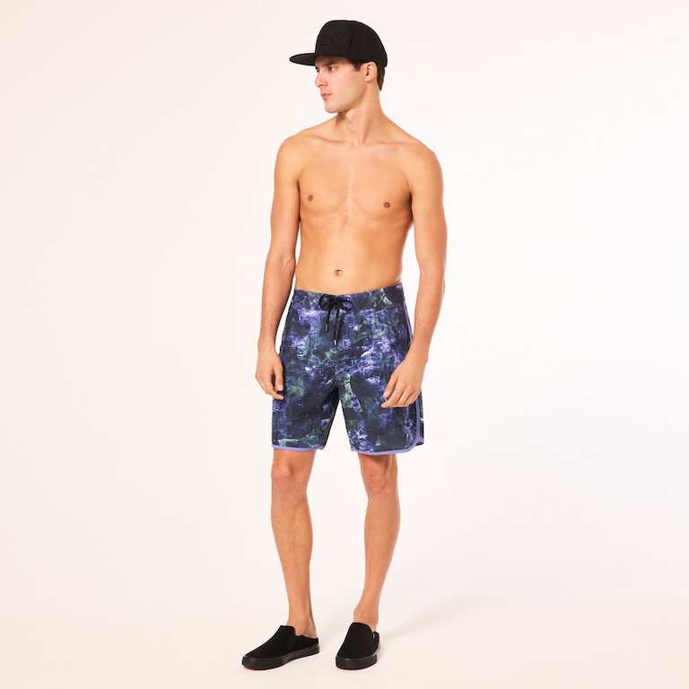 Session Rc 19" Boardshort - Rocks Print Black