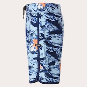 Palm Florals Rc 19” Boardshort - Tiger Flowers Camo Blue