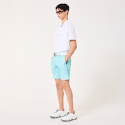 Skull Heat Block Staple Shorts - Turquoise Print