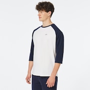 Relax Raglan 3/4 Tee - White/Blue