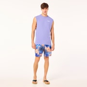 Canary Palms Rc 18" Beachshort - Palms Clouds Blue
