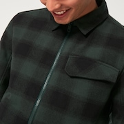 Alpine Plaid Reversible Jacket - Hunter Green