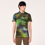 Skull Mirage Graphic Zip Shirt - Black Print