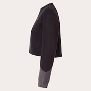 W Pursuit Cruise Crop Sweatshirt - Blackout/Uniform Gray