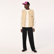 Quilted Sherpa Vest - Humus