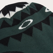 Nordic Earflap Beanie - Dark Green Norway Pattern