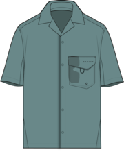 Cuban Collar SS Shirt - Pacific