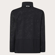 Skull Embossed LS Mock Shirt - Blackout