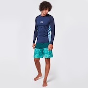 Color Block LS Rashguard - Universal Blue