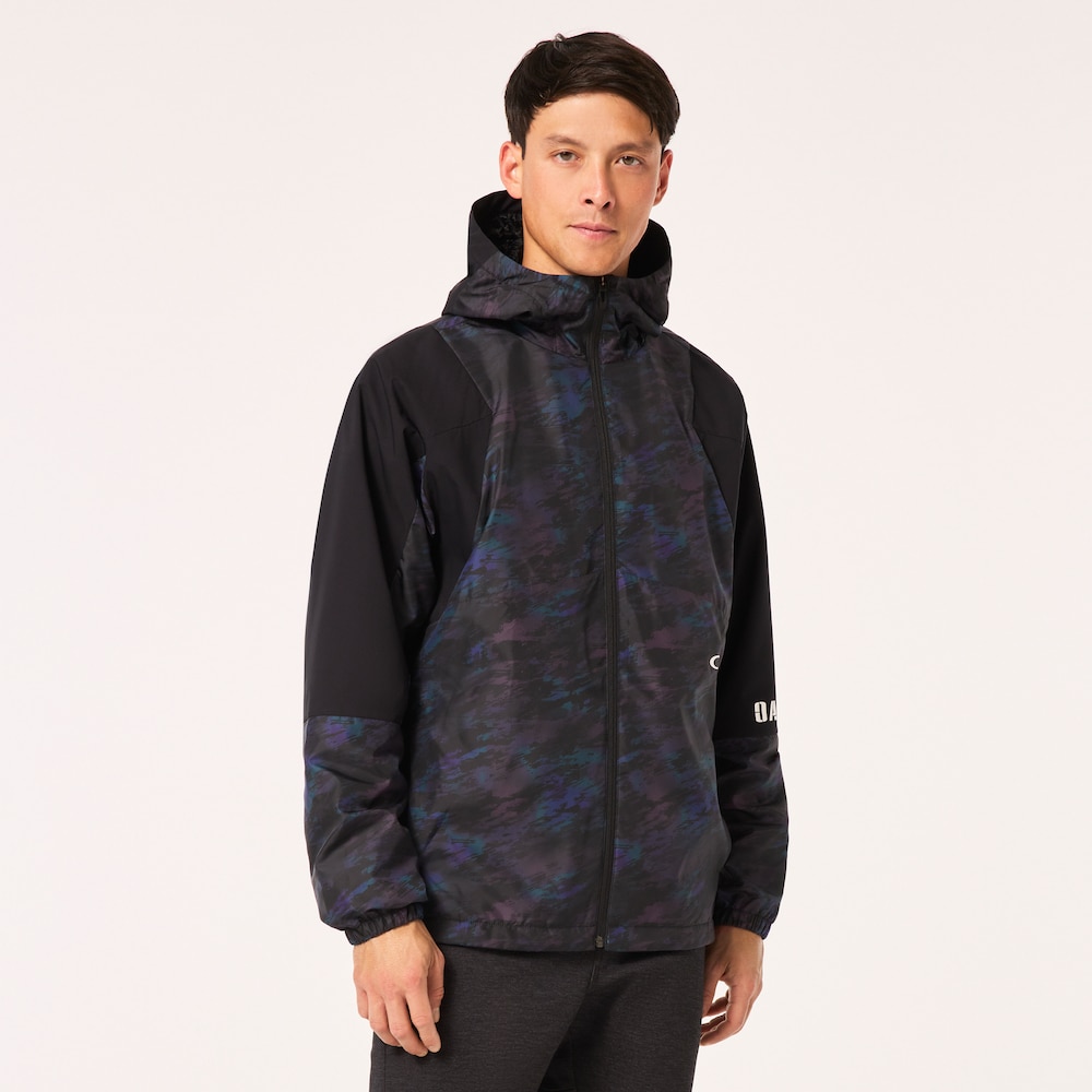 Oakley Enhance Wind Warm Graphic Jacket 13.7 in Black Print