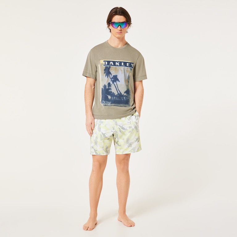 Canary Palms Rc 18" Beachshort - Camo Palm Sulphur