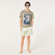 Canary Palms Rc 18" Beachshort - Camo Palm Sulphur