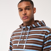 Dawny 1/4 Zip Hoodie - Carafe Stripes