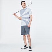 Geometric Swing  Polo - Fog Gray