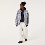 Oak Plaid LS Shirt - Cement/Graphite/White