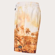 Canary Palms Rc 18" Beachshort - Palm Print Grenache