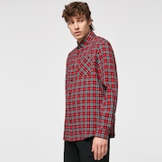 Podium Plaid Ls Flannel - Red/Black Check