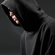 Echo Mod Embroidered Hoodie - Pitch Black