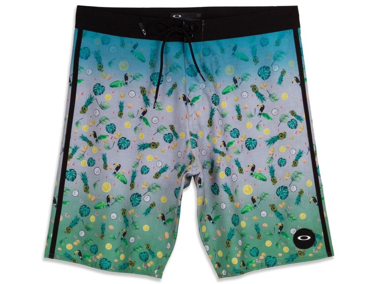 Bermuda De Água Tropical Big Pattern Boardshorts - Heather Gray