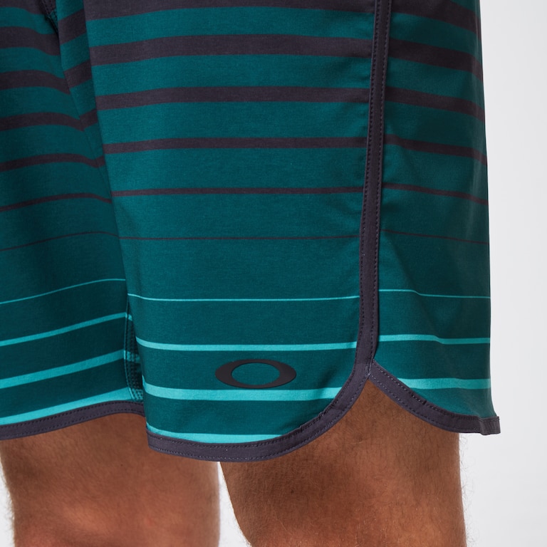 Shades 19 Boardshort - Black/Green Stripes