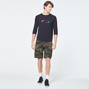 USA Gradient Ellipse 3/4 Tee - Blackout