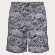 Outdoor Printed Short - Aop Mountain Black Cement