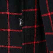 Hooded Button Down - Black/Red Check