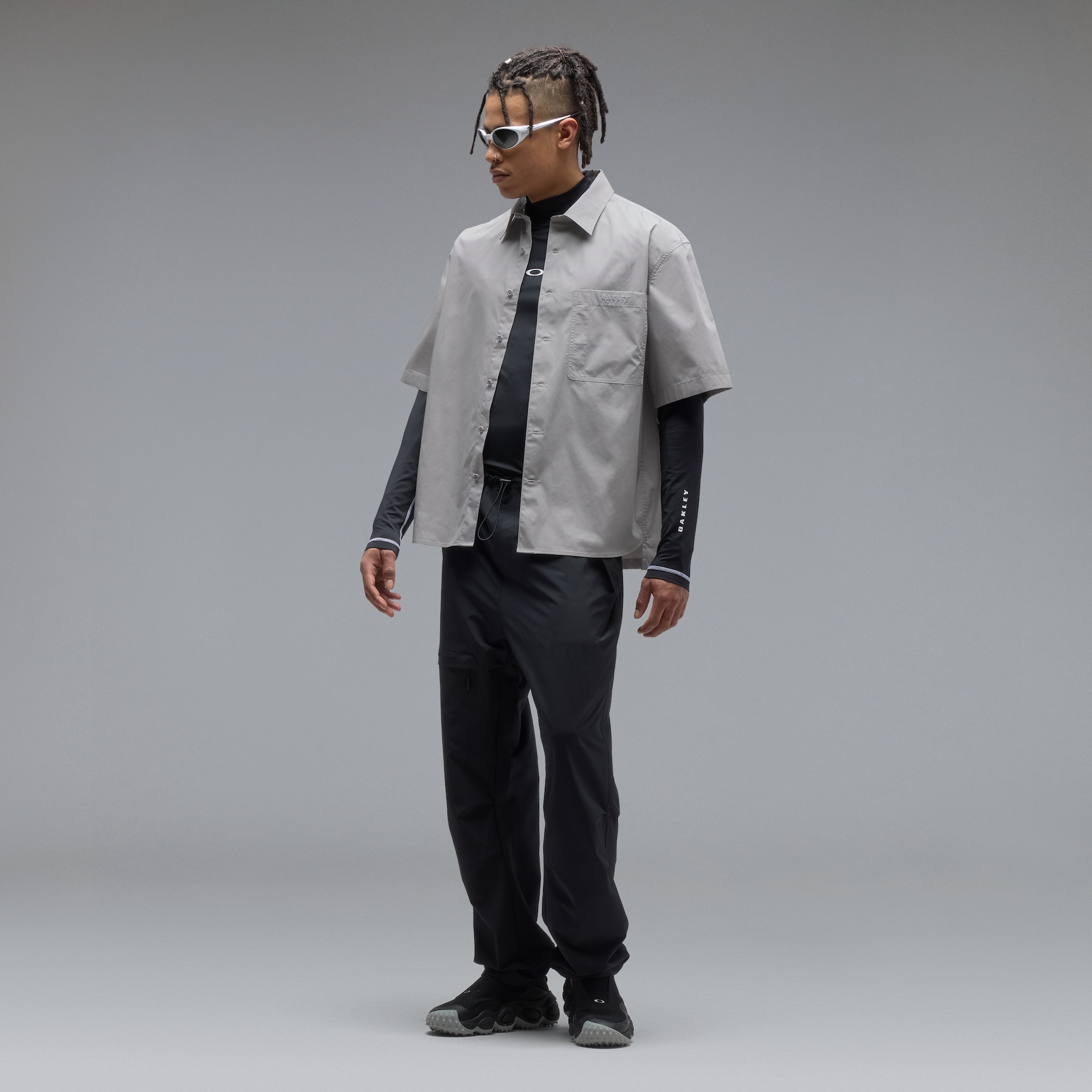 oakley dress shirts Oakley Frontier Woven Flannel Shirt Mens Jet Black S