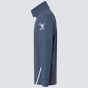 Skull Synchronism Aloft Mock Neck - Dark Aqua