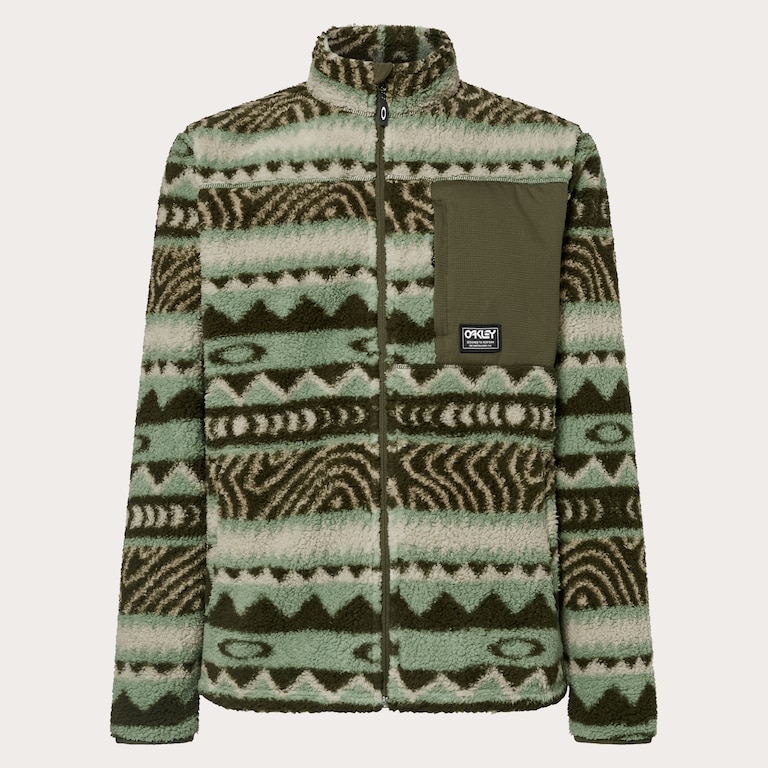 Mountain Fire Sherpa - Green Norway Pattern