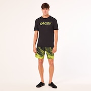 Cosmic Tides 18" Boardshort - Gradient Swirl Black/Yellow
