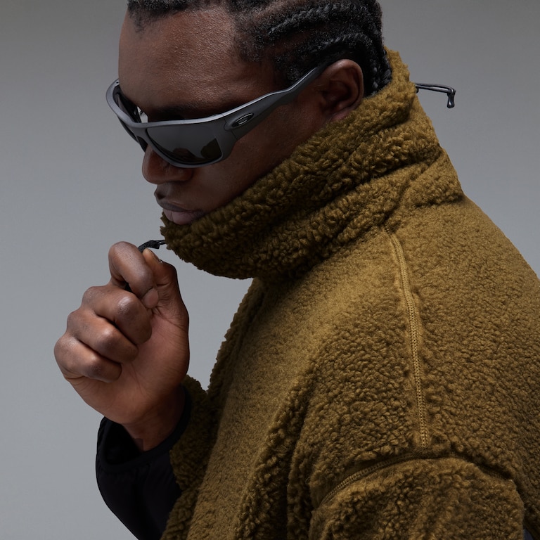 Snowdrift Qtr Zip Sherpa - Army Green