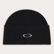 Ellipse Ribbed Beanie - Blackout