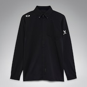 Skull Lasting Cool Ls Shirt - Pitch Black