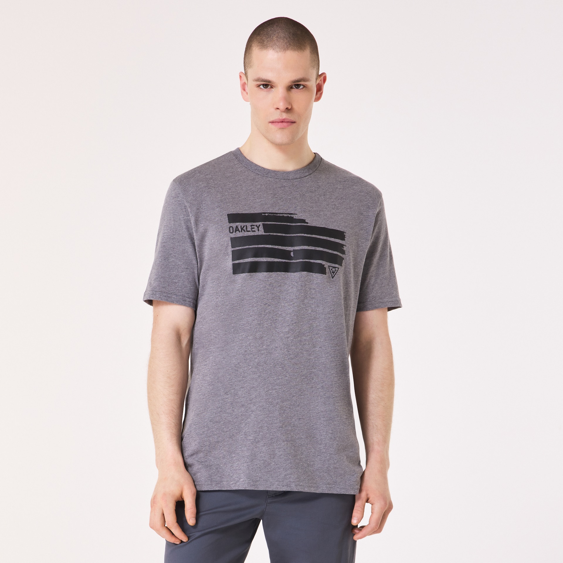 Oakley SI Shadow Flag Tee in Athletic Heather Gray | Oakley