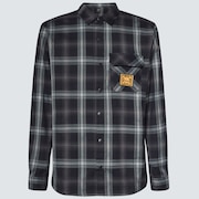 Tc Skull Flannel Shirt - Black/Gray