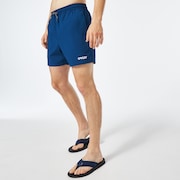 Seersucker 16" Beach Short - Poseidon
