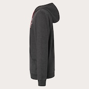Teddy Full Zip Hoodie - Dark Gray Heather/American Flag