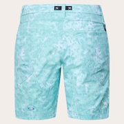 Skull Heat Block Staple Shorts - Turquoise Print