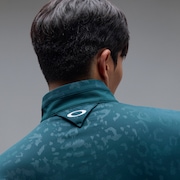 Skull Embossed LS Mock Shirt 2.0 - Pine Forest