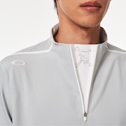Skull Synchronism Ls Mock Shirt - Gray Slate