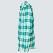 Cabin Button Down LS - Light Green Check