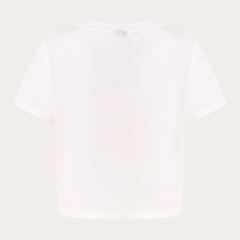 W Pursuit Crop Tee - White