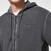Overdyed Topo Fz Hoodie - Blackout
