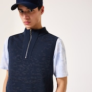 Skull Spotted Jacquard Vest - Midnight Blue