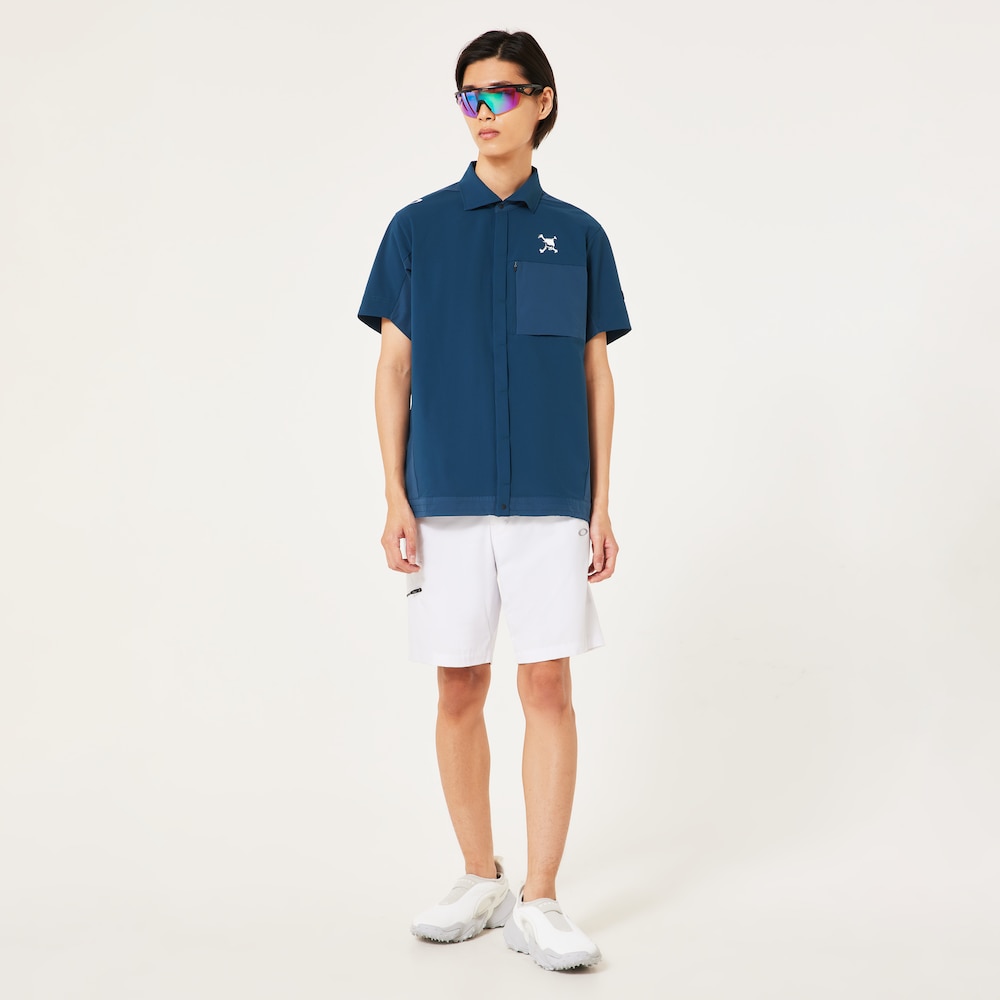 Oakley Skull Aerate Hybrid Shirt in Oil Blue | Oakley® JP