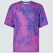 Ride Free Ss Jersey - Purple Mountain Td Print