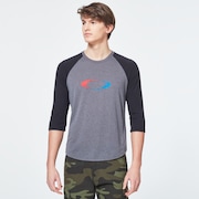 USA Gradient Ellipse 3/4 Tee - New Athletic Gray