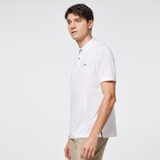 Contender Stripe Polo - White