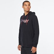 Teddy Full Zip Hoodie - Black/American Flag